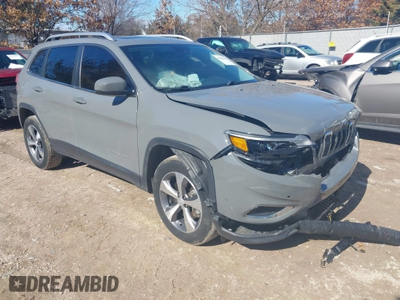 2021 Jeep Cherokee Limited with VIN 1C4PJMDX5MD119364, listed as a IAAI auction lot 41686608 with 92,732 mi miles and . Bid and sale history available at DreamBid. Image 1.