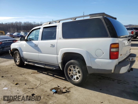 2002 Chevrolet Suburban Z71 with VIN 3GNFK16Z92G267367, listed as a Copart auction lot 43647755 with 0 mi miles and Salvage Title. Bid and sale history available at carsss.com. Image 2.