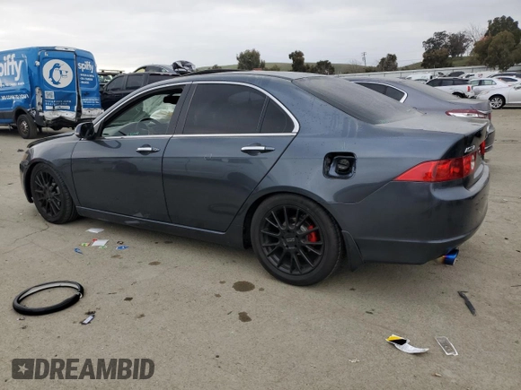 2004 Acura TSX w/Navigation with VIN JH4CL96994C019356, listed as a Copart auction lot 43169425 with 161,442 mi miles and Salvage Title. Bid and sale history available at carsss.com. Image 2.