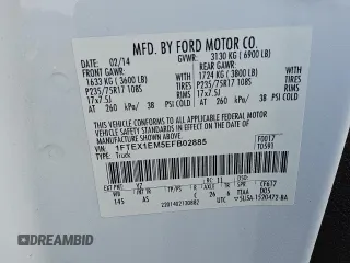 2014 Ford F-150 XL with VIN 1FTEX1EM5EFB02885, listed as a Copart auction lot 53800335 with 264,865 mi miles and Clean Title. Bid and sale history available at carsss.com. Image 12.