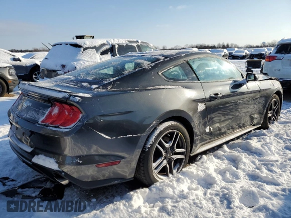 2020 Ford Mustang EcoBoost with VIN 1FA6P8TH6L5108044, listed as a Copart auction lot 43721055 with Not Provided miles and Salvage Title. Bid and sale history available at carsss.com. Image 3.