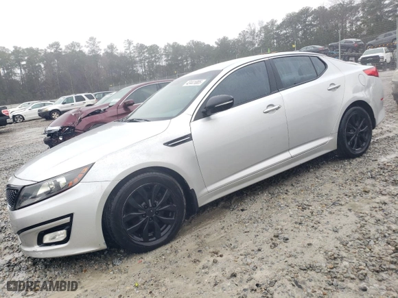 2014 Kia Optima EX with VIN 5XXGN4A77EG328301, listed as a Copart auction lot 43441085 with 203,747 mi miles and Salvage Title. Bid and sale history available at carsss.com. Image 1.