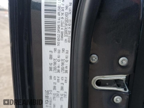 2015 Ram 1500 Tradesman with VIN 3C6RR7KT0FG631453, listed as a Copart auction lot 41441115 with 104,616 mi miles and Salvage title. Bid and sale history available at DreamBid. Image 14.