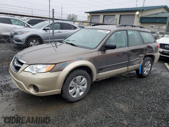 2008 Subaru Outback с VIN 4S4BP60C386302629, выставлен на аукционе Copart как лот 83783804 с пробегом 71 602 миль миль и Списание • Salvage title. История ставок и продаж доступна на DreamBid. Изображение 1.