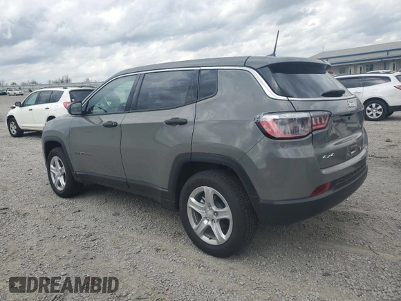 2024 Jeep Compass Sport z VIN 3C4NJDAN9RT600164, wystawiony jako Copart lot #50382315 z przebiegiem 3 710 mil mil oraz Szkoda całkowita • Salvage title. Historia ofert i sprzedaży dostępna na DreamBid. Obrazek 2.