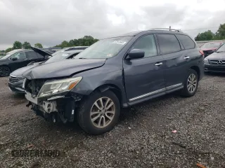 2014 Nissan Pathfinder Platinum with VIN 5N1AR2MM9EC658016, listed as a Copart auction lot 57813665 with 130,304 mi miles and Salvage title. Bid and sale history available at DreamBid. Image 1.