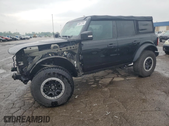 2022 Ford Bronco with VIN 1FMEE5DH5NLA84662, listed as a Copart auction lot 59847245 with 10,768 mi miles and Salvage title. Bid and sale history available at DreamBid. Image 1.