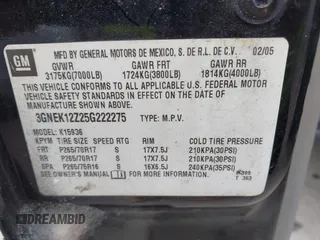 2005 Chevrolet Avalanche Z71 z VIN 3GNEK12Z25G222275, wystawiony jako IAAI lot #42616935 z przebiegiem 168 984 mil mil oraz . Historia ofert i sprzedaży dostępna na DreamBid. Obrazek 9.