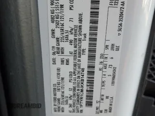 2019 Ford Transit z VIN 1FTYR1CM4KKB14748, wystawiony jako Copart lot #72672364 z przebiegiem 109 236 mil mil oraz Szkoda całkowita • Salvage title. Historia ofert i sprzedaży dostępna na DreamBid. Obrazek 13.