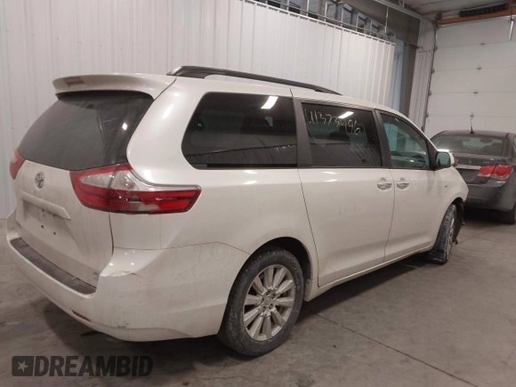 2017 Toyota Sienna XLE с VIN 5TDDZ3DC5HS162874, выставлен на аукционе IAAI как лот 41373496 с пробегом 108 043 миль миль и . История ставок и продаж доступна на DreamBid. Изображение 4.