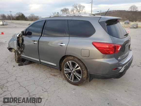 2018 Nissan Pathfinder Platinum z VIN 5N1DR2MN5JC610951, wystawiony jako Copart lot #46655905 z przebiegiem 97 539 mil mil oraz Szkoda całkowita • Salvage title. Historia ofert i sprzedaży dostępna na DreamBid. Obrazek 2.