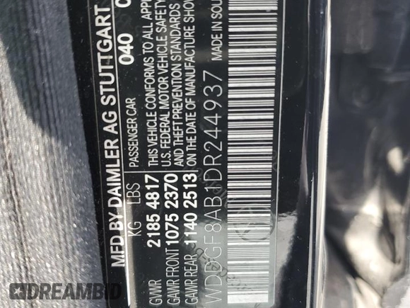 2013 Mercedes-Benz C 300 Sport z VIN WDDGF8AB1DR244937, wystawiony jako Copart lot #62313075 z przebiegiem 118 795 mil mil oraz Szkoda całkowita • Salvage title. Historia ofert i sprzedaży dostępna na DreamBid. Obrazek 12.