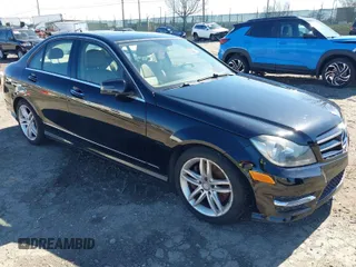 2014 Mercedes-Benz C-Class C 300 Sport with VIN WDDGF8AB5EA954195, listed as a IAAI auction lot 41858143 with 1 mi miles. Bid and sale history available at carsss.com. Image 1.