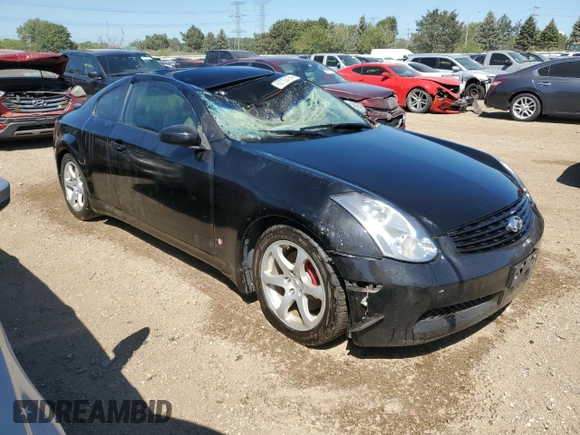 2006 Infiniti G35 Coupe with VIN JNKCV54EX6M715644, listed as a Copart auction lot 69753754 with 134,445 mi miles and Salvage Title. Bid and sale history available at carsss.com. Image 4.