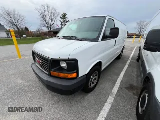 2011 GMC Savana Cargo Van with VIN 1GTS7AFX3B1173152, listed as a Copart auction lot 83516624 with 107,210 mi miles and Clean Title. Bid and sale history available at carsss.com. Image 2.