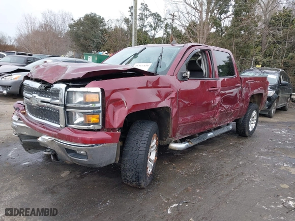 2015 Chevrolet Silverado 1500 LT with VIN 3GCUKREC6FG394238, listed as a IAAI auction lot 41367339 with 1 mi miles. Bid and sale history available at carsss.com. Image 2.