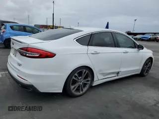 2019 Ford Fusion Titanium with VIN 3FA6P0D94KR184608, listed as a Copart auction lot 48831875 with 124,204 mi miles and Salvage Title. Bid and sale history available at carsss.com. Image 3.