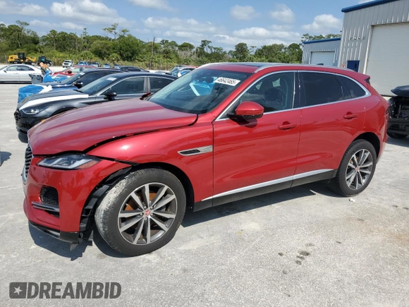 2022 Jaguar F-Pace S with VIN SADCJ2EXXNA698439, listed as a Copart auction lot 46642465 with 21,941 mi miles and Non repairable. Bid and sale history available at DreamBid. Image 1.