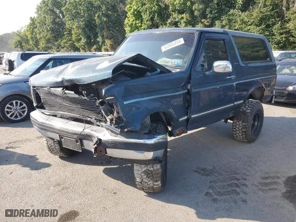 1994 Ford Bronco XL with VIN 1FMEU15N3RLA54792, listed as a Copart auction lot 65905724 with 0 mi miles and Salvage Title. Bid and sale history available at carsss.com. Image 1.