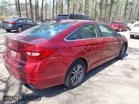2016 Hyundai Sonata 2.4L with VIN 5NPE24AF6GH411832, listed as a IAAI auction lot 41918113 with 195,783 mi miles and . Bid and sale history available at DreamBid. Image 4.