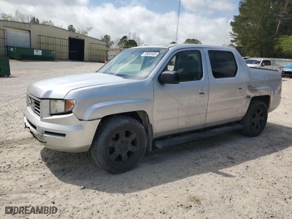 2007 Honda Ridgeline RT with VIN 2HJYK16237H526569, listed as a Copart auction lot 50692405 with 168,366 mi miles and Salvage Title. Bid and sale history available at carsss.com. Image 1.