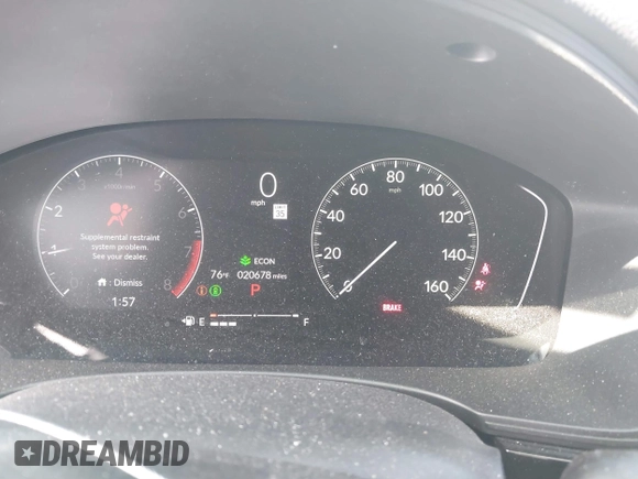 2024 Honda Civic Sport with VIN 2HGFE2F52RH533388, listed as a IAAI auction lot 41775534 with 20,678 mi miles and . Bid and sale history available at DreamBid. Image 7.