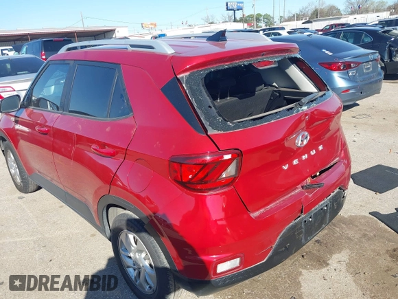 2020 Hyundai Venue SEL with VIN KMHRC8A3XLU018200, listed as a IAAI auction lot 41707122 with 21,529 mi miles. Bid and sale history available at carsss.com. Image 6.
