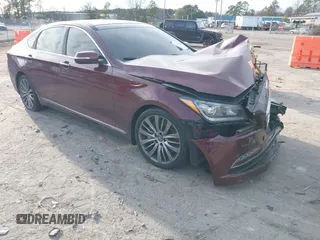 2015 Hyundai Genesis 5.0L with VIN KMHGN4JF4FU066994, listed as a IAAI auction lot 41208728 with 1 mi miles. Bid and sale history available at carsss.com. Image 1.