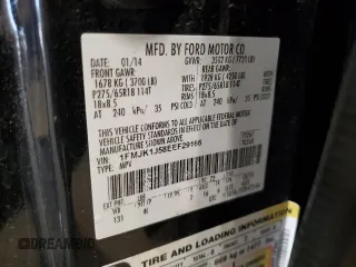 2014 Ford Expedition Max XLT with VIN 1FMJK1J58EEF29166, listed as a Copart auction lot 54952345 with Not provided miles and Non repairable. Bid and sale history available at DreamBid. Image 13.