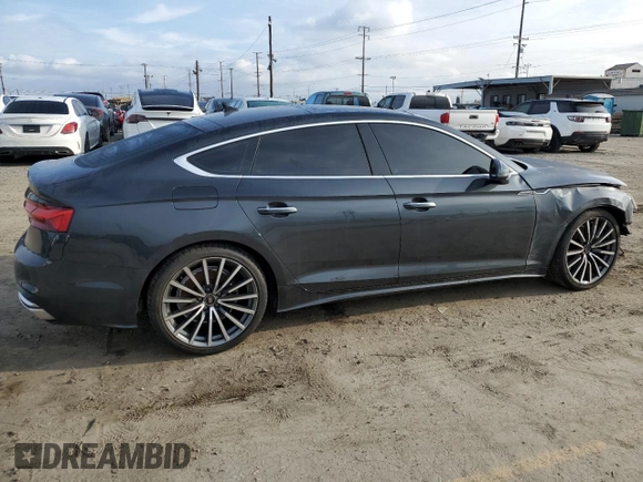 2021 Audi A5 Sportback Premium Plus with VIN WAUCBCF56MA046991, listed as a Copart auction lot 46651974 with 25,300 mi miles. Bid and sale history available at carsss.com. Image 3.