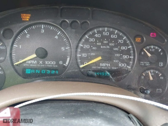 1999 Chevrolet Blazer LS with VIN 1GNDT13W1X2132656, listed as a IAAI auction lot 41784442 with 144,999 mi miles. Bid and sale history available at carsss.com. Image 7.
