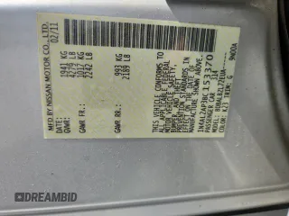 2011 Nissan Altima S with VIN 1N4AL2AP3BC153370, listed as a Copart auction lot 62464395 with 208,284 mi miles and Salvage title. Bid and sale history available at DreamBid. Image 12.