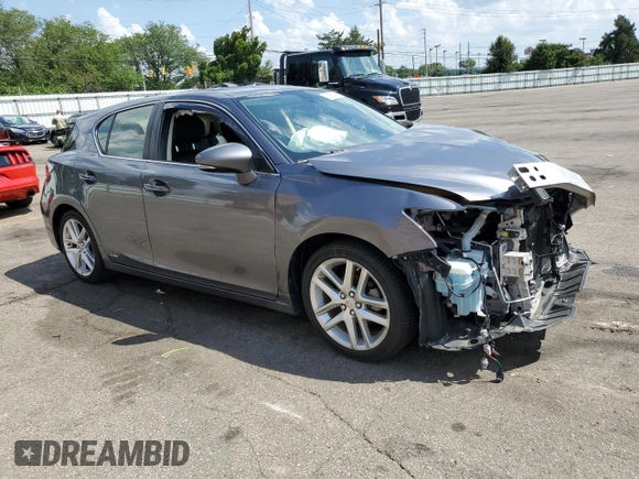 2015 Lexus CT 200h with VIN JTHKD5BH1F2239341, listed as a Copart auction lot 62051495 with 86,804 mi miles and Salvage title. Bid and sale history available at DreamBid. Image 4.