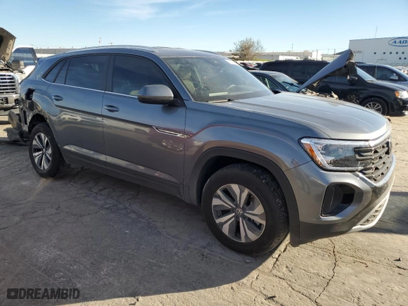 2024 Volkswagen Atlas Cross Sport 2.0T SE with VIN 1V2DE2CA3RC244772, listed as a Copart auction lot 81523574 with 7,369 mi miles and Salvage Title. Bid and sale history available at carsss.com. Image 4.