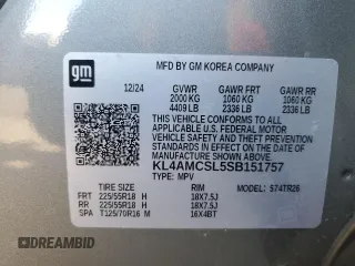 2025 Buick Encore GX Preferred with VIN KL4AMCSL5SB151757, listed as a Copart auction lot 63910305 with 7,763 mi miles and Clean title. Bid and sale history available at DreamBid. Image 13.
