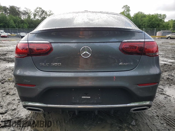 2021 Mercedes-Benz GLC 300 with VIN W1N0J8EB6MF919745, listed as a Copart auction lot 56663705 with 23,834 mi miles and Salvage title. Bid and sale history available at DreamBid. Image 6.