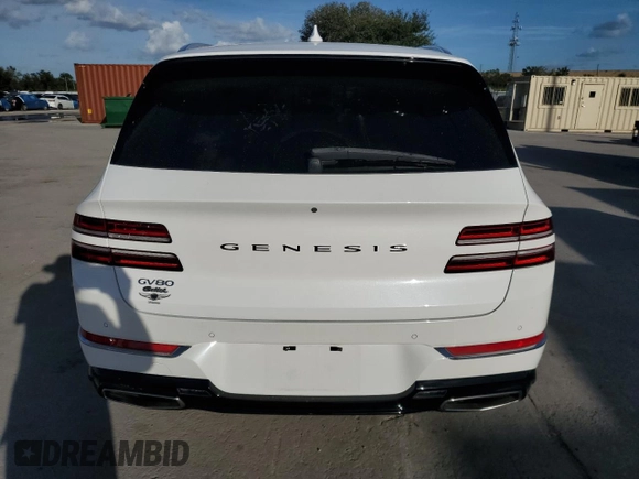 2021 Genesis GV80 with VIN KMUHB4SB2MU062837, listed as a Copart auction lot 79848464 with 61,294 mi miles and Salvage title. Bid and sale history available at DreamBid. Image 6.