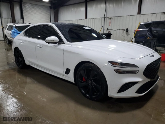 2022 Genesis G70 3.3T with VIN KMTG54TE4NU098837, listed as a Copart auction lot 42971645 with 42,645 mi miles and Salvage Title. Bid and sale history available at carsss.com. Image 4.