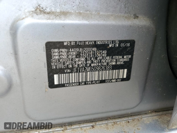 2016 Subaru WRX STI с VIN JF1VA2M65G9826383, выставлен на аукционе Copart как лот 57450505 с пробегом 102 112 миль миль и Чистый • Clean title. История ставок и продаж доступна на DreamBid. Изображение 12.