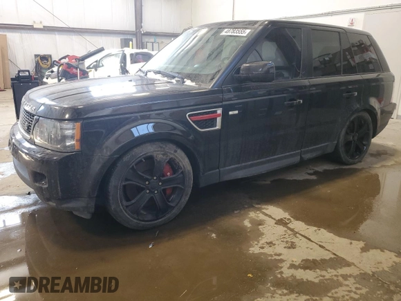 2013 Land Rover Range Rover Sport SC with VIN SALSH2E46DA775369, listed as a Copart auction lot 48783555 with 117,915 mi miles and Salvage Title. Bid and sale history available at carsss.com. Image 1.