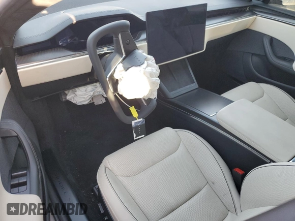 2022 Tesla Model S Plaid with VIN 5YJSA1E66NF467523, listed as a Copart auction lot 49731225 with Not Provided miles and Salvage Title. Bid and sale history available at DreamBid. Image 8.