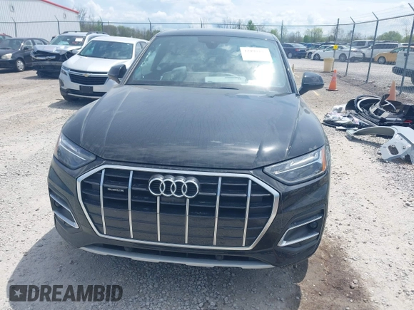 2021 Audi Q5 Premium Plus with VIN WA1BAAFY7M2024762, listed as a IAAI auction lot 42090408 with 58,082 mi miles and . Bid and sale history available at DreamBid. Image 13.