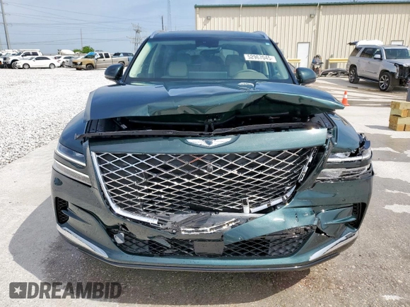 2022 Genesis GV80 with VIN KMUHB4SB8NU093544, listed as a Copart auction lot 52967045 with 14,602 mi miles and Salvage Title. Bid and sale history available at DreamBid. Image 5.