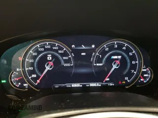 2019 BMW M5 with VIN WBSJF0C50KB447597, listed as a Copart auction lot 45179115 with 40,600 mi miles and Salvage Title. Bid and sale history available at carsss.com. Image 9.