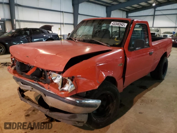 1994 Ford Ranger Splash with VIN 1FTCR10A0RUB32019, listed as a Copart auction lot 43348342 with 5,404 mi miles and Salvage title. Bid and sale history available at DreamBid. Image 2.