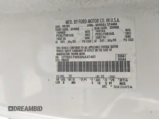 2003 Ford F-150 XL с VIN 1FTRX17W03NA37401, выставлен на аукционе IAAI как лот 41724466 с пробегом 350 336 миль миль и . История ставок и продаж доступна на DreamBid. Изображение 9.