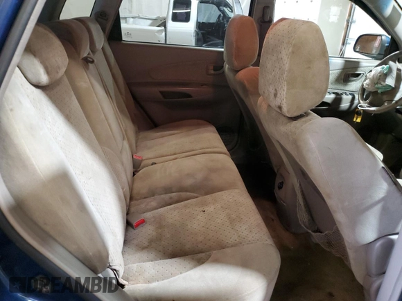 2005 Hyundai Tucson GLS with VIN KM8JN12D35U072088, listed as a Copart auction lot 65343044 with 191,437 mi miles and Salvage Title. Bid and sale history available at carsss.com. Image 12.