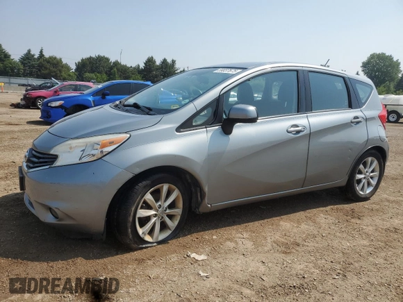 2014 Nissan Note S Plus z VIN 3N1CE2CP0EL404304, wystawiony jako Copart lot #59037675 z przebiegiem 82 255 mil mil oraz Szkoda całkowita • Salvage title. Historia ofert i sprzedaży dostępna na DreamBid. Obrazek 1.