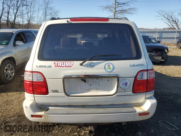2002 Lexus LX 470 z VIN JTJHT00W123521886, wystawiony jako Copart lot #49223485 z przebiegiem 190 398 mil mil oraz Czysty tytuł • Clean title. Historia ofert i sprzedaży dostępna na DreamBid. Obrazek 6.