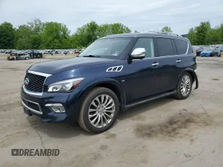 2016 Infiniti QX80 z VIN JN8AZ2NC7G9401032, wystawiony jako Copart lot #58068015 z przebiegiem 159 842 mil mil oraz Szkoda całkowita • Salvage title. Historia ofert i sprzedaży dostępna na DreamBid. Obrazek 1.